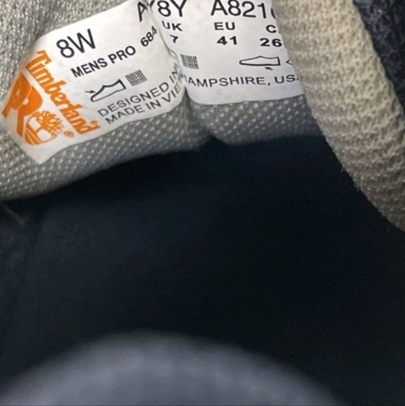 Like New Pre Loved ,Timberland Pro Navy and White Athletic Hard Toe Work Shoes 8 - Picture 7 of 12